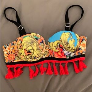 Sassy tassel swim top